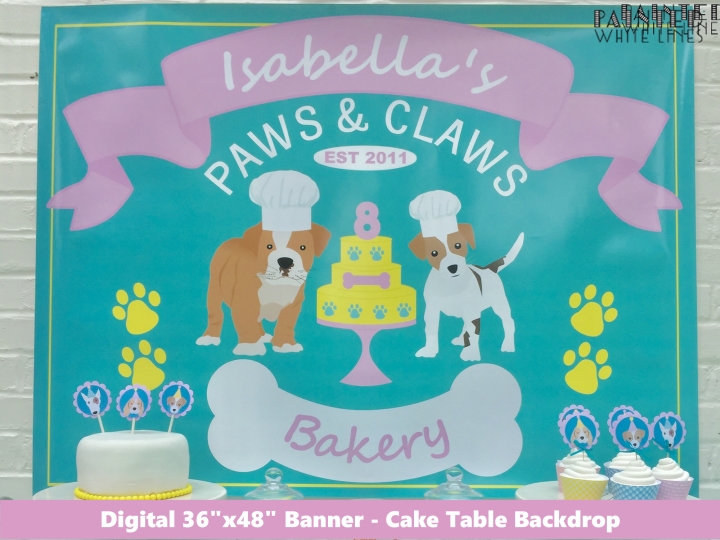 Personalized Puppy Dog Party Backdrop