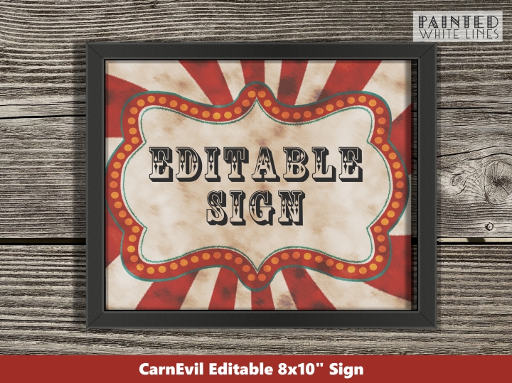 Custom Halloween Party Game Sign