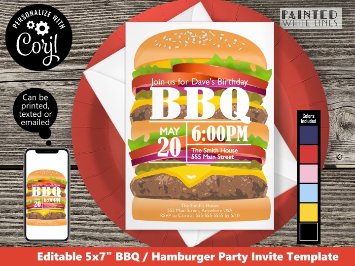 Backyard BBQ Invitation Template
