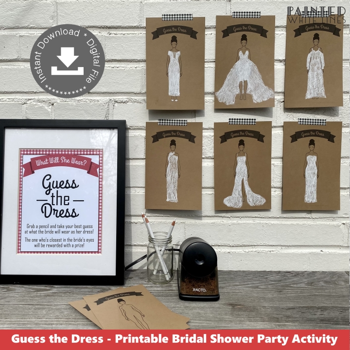 Guess the Dress Printable Wedding