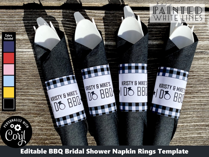 Printable I Do BBQ Napkin Rings
