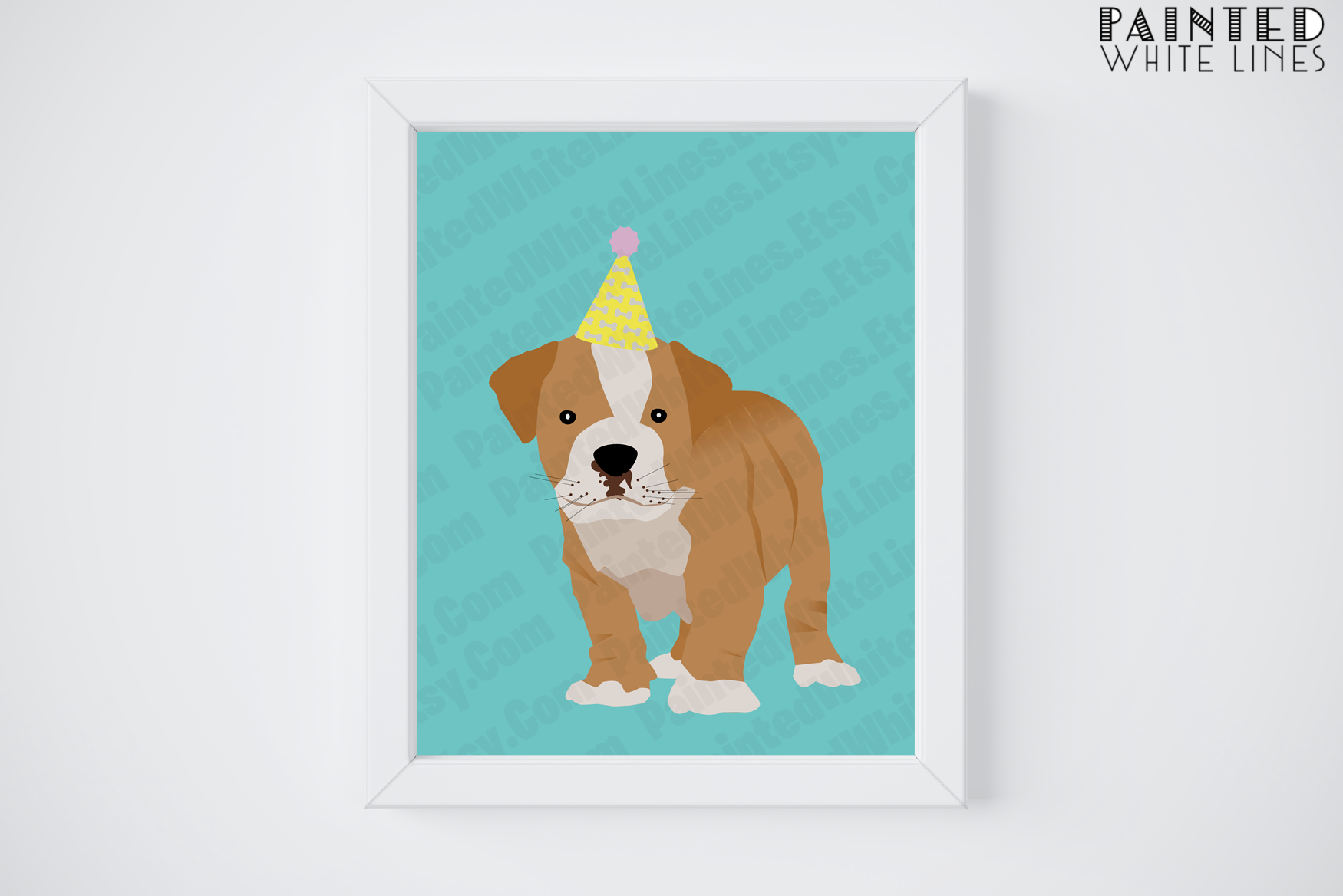 English Bulldog Dog Party Printable