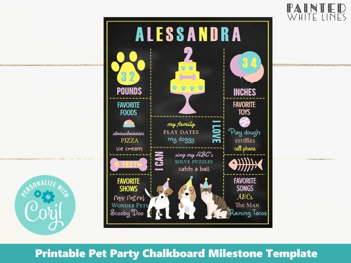Birthday Milestone Board