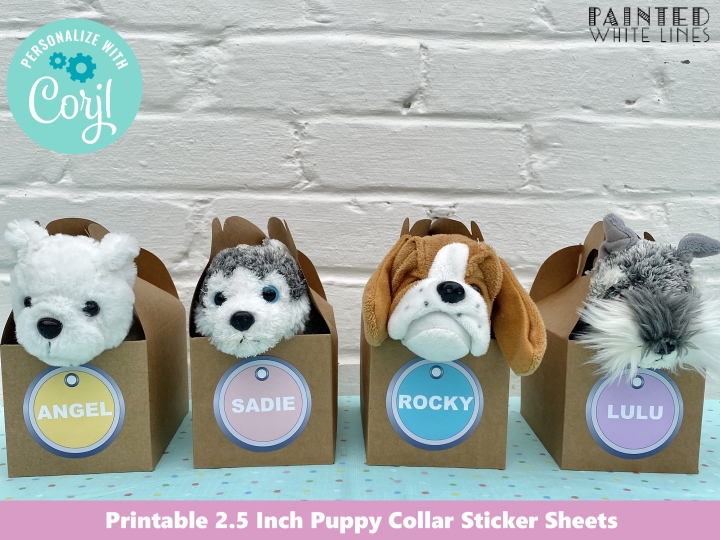 2.5 Inch Round Dog Tags Labels