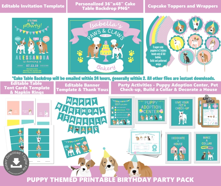 Girls Puppy Party Supplies