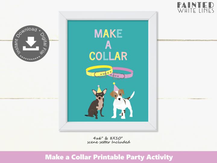 Make a Collar Puppy Party Activity Sign