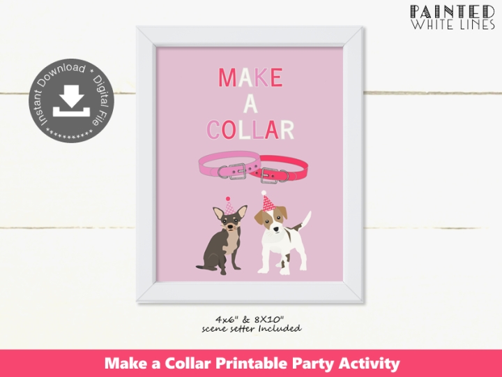 Make a Collar Puppy Party Activity Sign