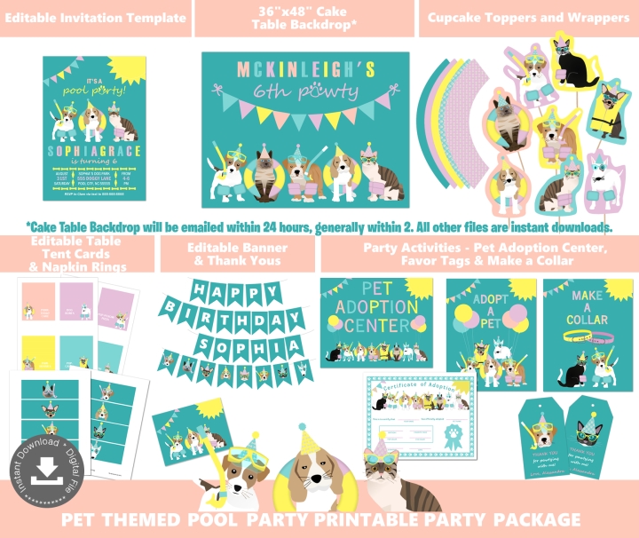 Pool Pawty Pool Party Supplies