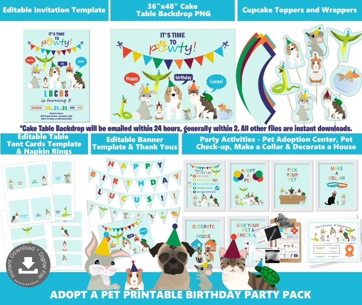 Blue Pet Party Supplies