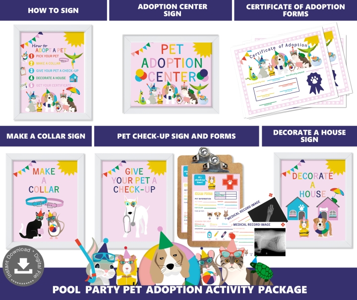 Adopt a Pet Pool Party Activities Pet 