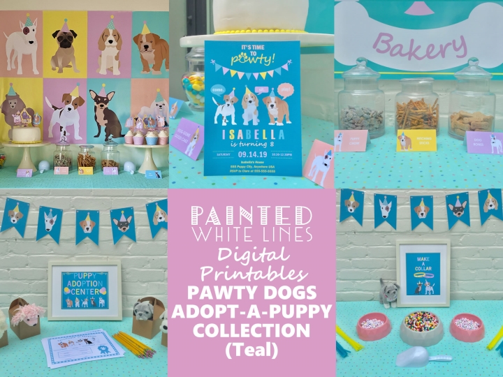 Adopt a Puppy Dog Party (Teal)